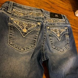 Miss Me Jeans with Pearl and Silver Bling.